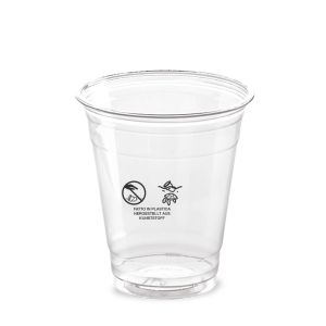 KRISTALL GLAS 300 cc R-PET TRANSPARENT ZWEI SPRACHEN