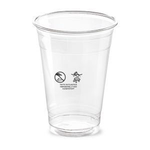 KRISTALL GLASS  400 cc R-PET TRANSPARENT TWO LANGUAGES