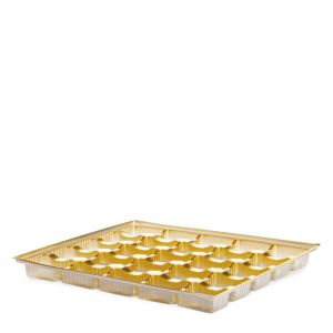 GIOTTO DESSERT TRAY 25 PORTIONS PET-PET FULL COLOR GOLD