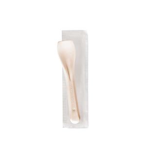 SPOON COMPOSTABLE FULL COLOR BEIGE PAPER WRAPPED