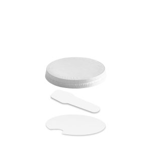 FLAT LID WITH SPOON FOR PAPER CUP 7oz PAP-PE