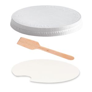 PAPER FLAT LID WITH WOODEN SPOON FOR JAR 544cc PAP-PE