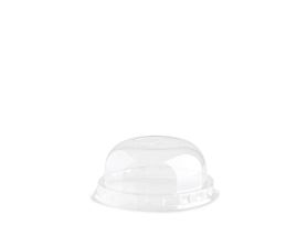 DOME LID WITH CROSS HOLE PLA TRANSPARENT