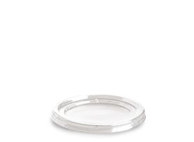 FLAT LID WITHOUT HOLE R-PET TRANSPARENT