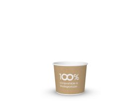 COMPOSTABLE ICE CREAM PAPER CUP 500 cc PAP-PLA COATED HAVANA