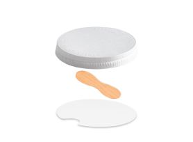 PAPER FLAT LID WITH WOODEN SPOON FOR JAR 173cc PAP-PE