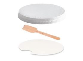 PAPER FLAT LID WITH WOODEN SPOON FOR JAR 544cc PAP-PE