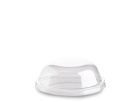 DOME LID WITHOUT HOLE R-PET TRANSPARENT