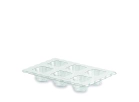 PORTE-DESSERT OLYMPO R-PET TRANSPARENT