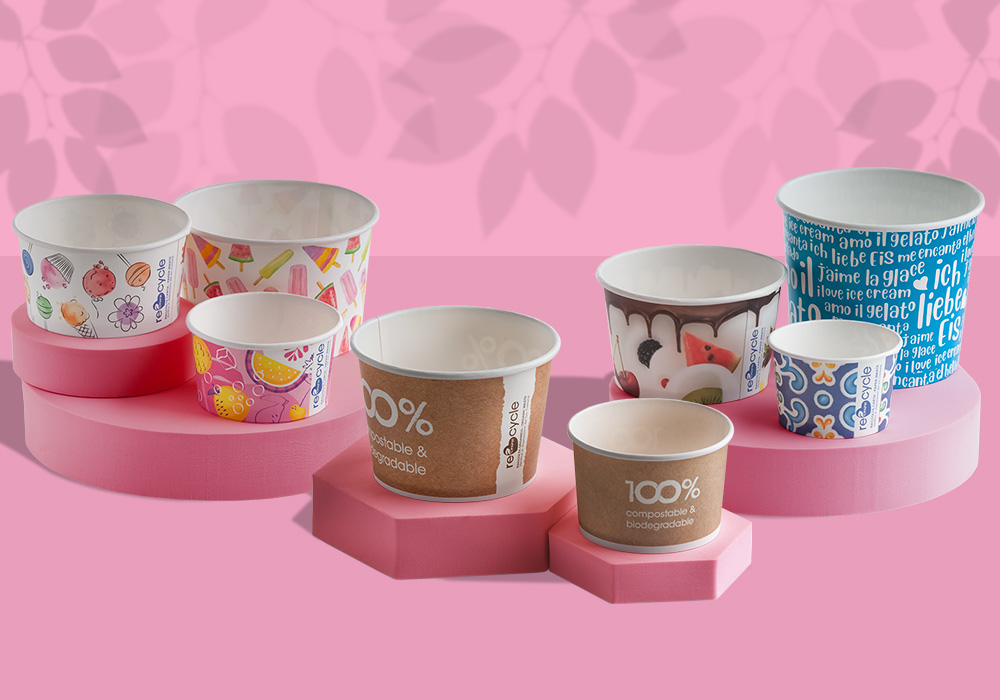 Tired of the usual graphics for ice cream cups? We have the solution for you! 
